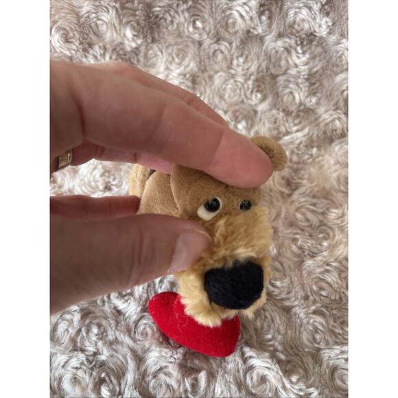 Vintage Russ Plush 4.5” Puppy Dog Schnauzer Holding Heart - Picture 3 of 7